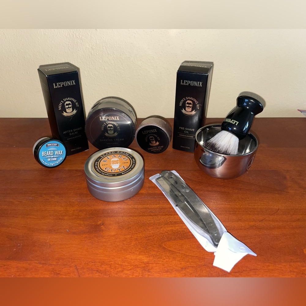 Men's Grooming Set - Black and Silver